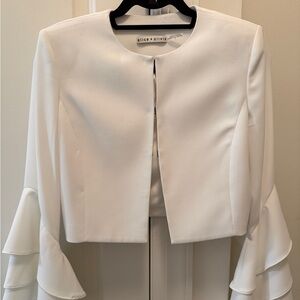 Alice + Olivia Cropped Flutter Sleeve Jacket (size 6)